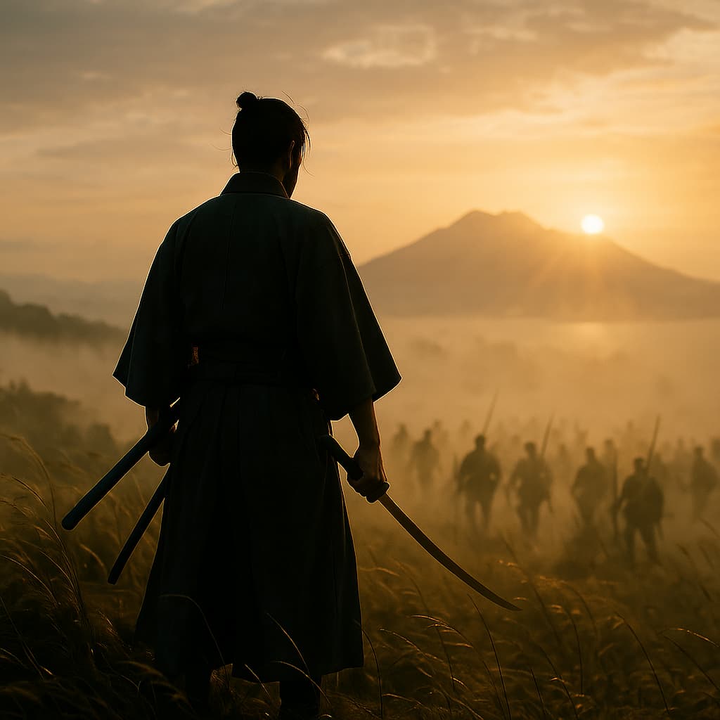 Saigō Takamori: la chispa del "último samurái" Las ilustraciones de esta sección están creadas mediante inteligencia artificial, bajo la dirección de nuestro equipo editorial. Esta tecnología nos permite dar vida a escenas históricas o legendarias, respetando nuestra pasión por la autenticidad y la imaginación. #Terressens, donde las historias toman forma