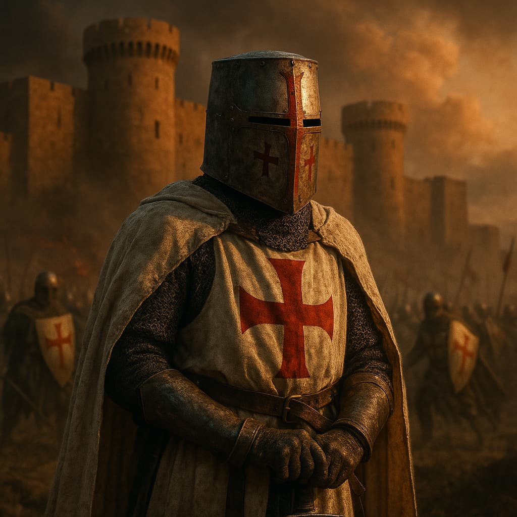 Cruces en el casco: el significado de los motivos grabados o pintados en los cascos templarios

Las ilustraciones de esta sección han sido creadas mediante inteligencia artificial, bajo la dirección de nuestro equipo editorial. Esta tecnología nos permite dar vida a escenas históricas o legendarias, respetando nuestra pasión por la autenticidad y la imaginación.
#Terressens, donde las historias toman forma