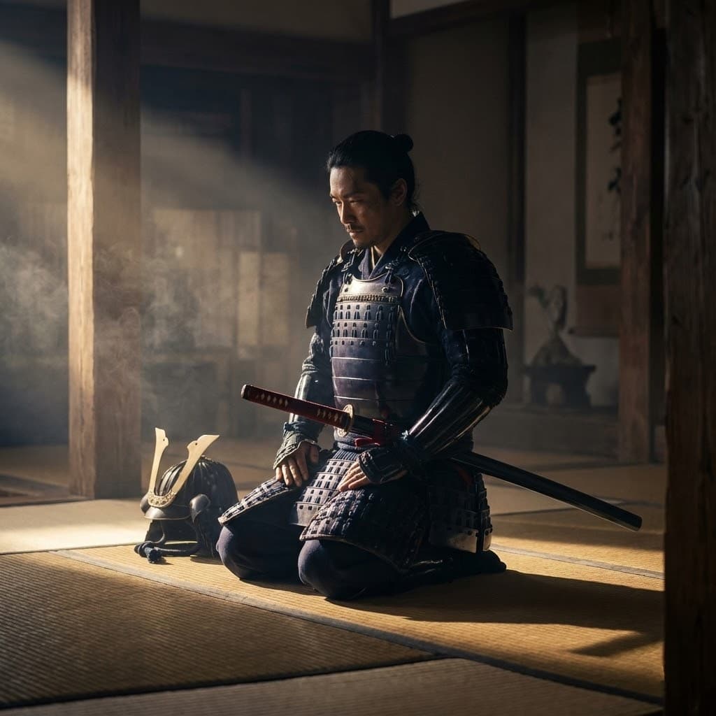 Fugen jikkō, la virtud de actuar sin decir nada. Las ilustraciones de esta sección se crean mediante inteligencia artificial, bajo la dirección de nuestro equipo editorial. Esta tecnología nos permite dar vida a escenas históricas o legendarias, respetando nuestra pasión por la autenticidad y la imaginación. #Terressens, donde las historias cobran forma.