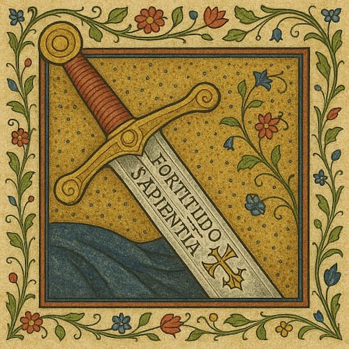 Grabado de tu espada: entre el rito caballeresco y el arte moderno Las ilustraciones de esta sección están creadas mediante inteligencia artificial, bajo la dirección de nuestro equipo editorial. Esta tecnología nos permite dar vida a escenas históricas o legendarias, respetando nuestra pasión por la autenticidad y la imaginación. #Terressens, donde las historias toman forma