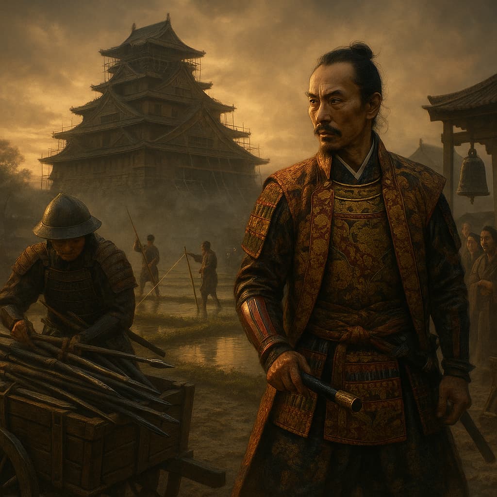 De portador de sandalias a regente: Hideyoshi, el campesino que unificó Japón. Las ilustraciones de esta sección están creadas mediante inteligencia artificial, bajo la dirección de nuestro equipo editorial. Esta tecnología nos permite dar vida a escenas históricas o legendarias, respetando nuestra pasión por la autenticidad y la imaginación. #Terressens, donde las historias toman forma De portador de sandalias a regente: Hideyoshi, el campesino que unificó Japón. Las ilustraciones de esta sección están creadas mediante inteligencia artificial, bajo la dirección de nuestro equipo editorial. Esta tecnología nos permite dar vida a escenas históricas o legendarias, respetando nuestra pasión por la autenticidad y la imaginación. #Terressens, donde las historias toman forma