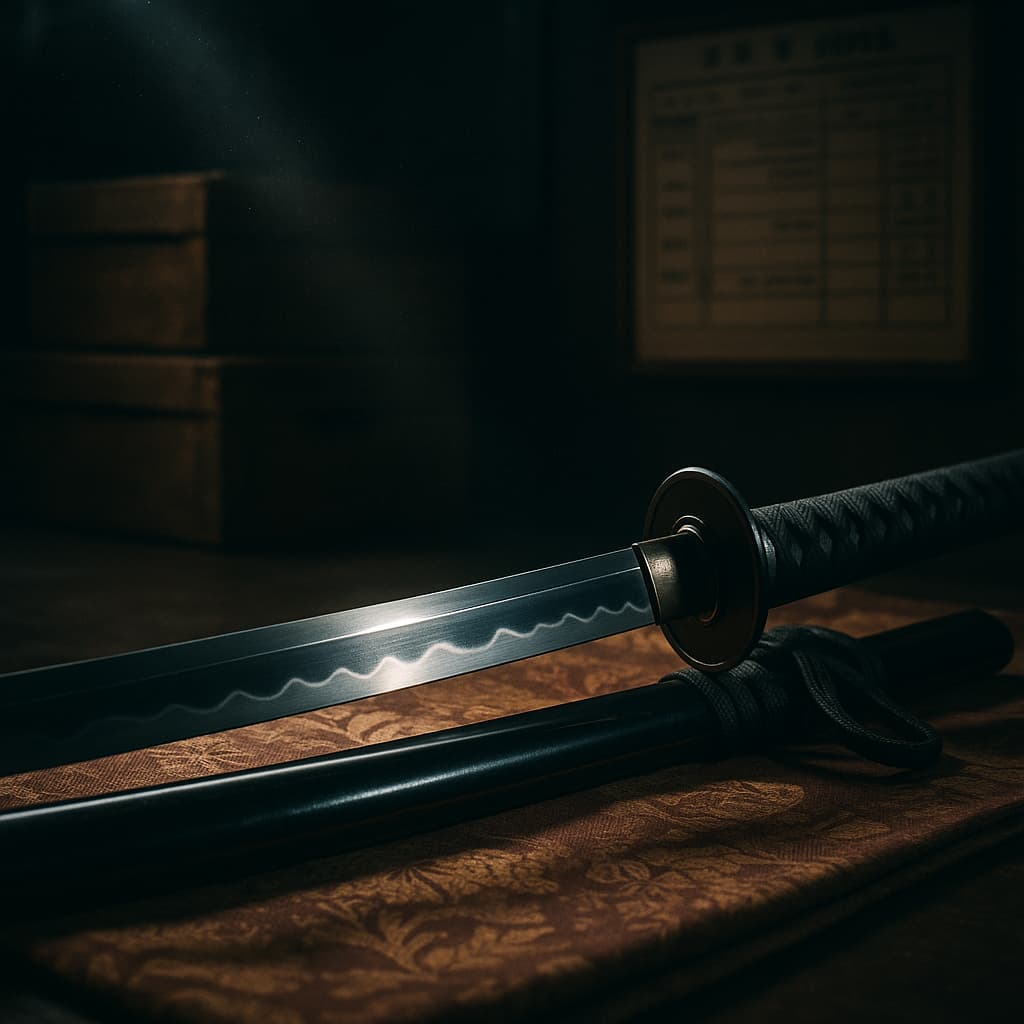 Honjō Masamune, el inencontrable tesoro nacional de los Tokugawa. Las ilustraciones de esta sección están creadas mediante inteligencia artificial, bajo la dirección de nuestro equipo editorial. Esta tecnología nos permite dar vida a escenas históricas o legendarias, respetando nuestra pasión por la autenticidad y la imaginación. #Terressens, donde las historias toman forma