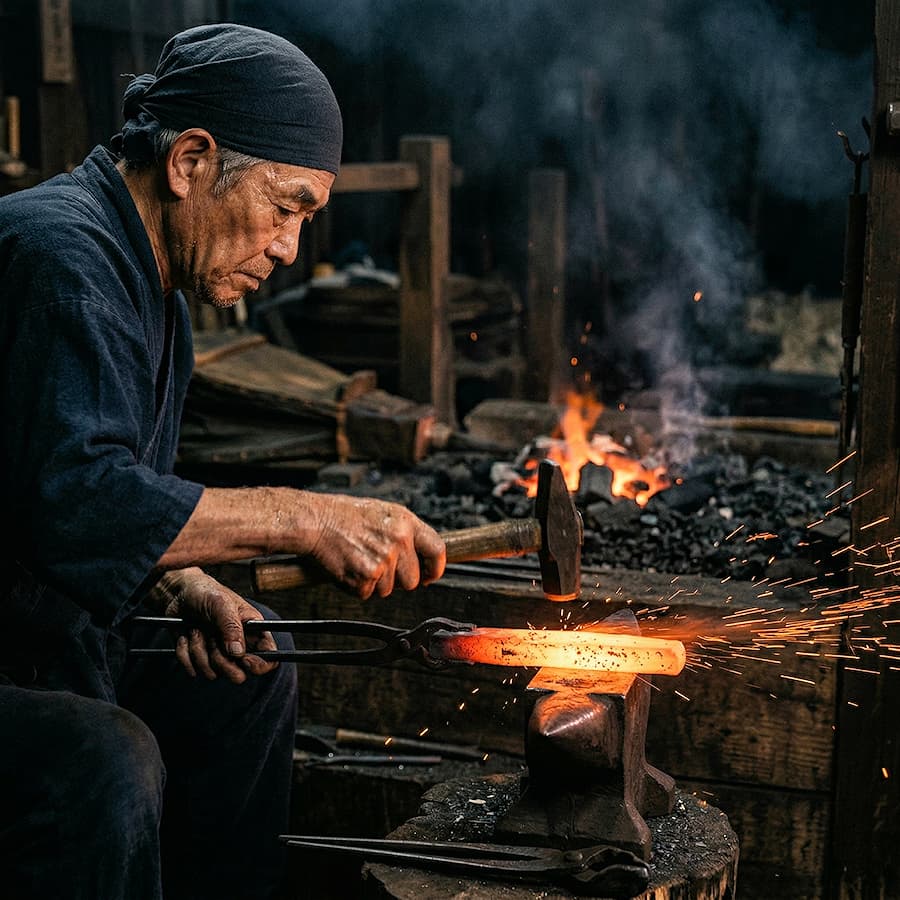 La espada de doble filo de los samuráis. Las ilustraciones de esta sección se han creado mediante inteligencia artificial, bajo la dirección de nuestro equipo editorial. Esta tecnología nos permite dar vida a escenas históricas o legendarias, sin perder de vista nuestra pasión por la autenticidad y la imaginación. #Terressens, donde las historias cobran vida