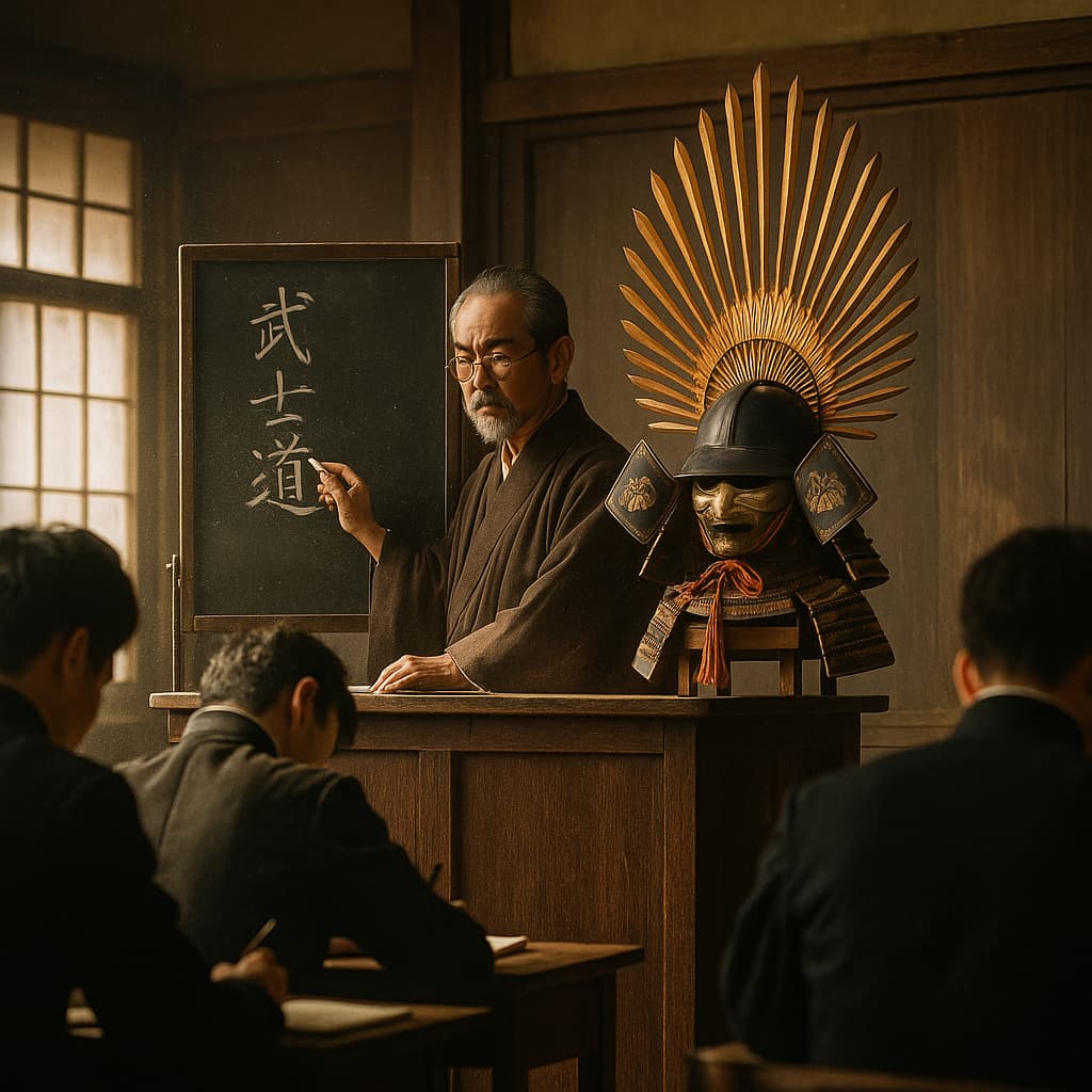 Bushidō... una tradición moderna más que medieval. Las ilustraciones de esta sección están creadas mediante inteligencia artificial, bajo la dirección de nuestro equipo editorial. Esta tecnología nos permite dar vida a escenas históricas o legendarias, respetando nuestra pasión por la autenticidad y lo imaginario. #Terressens, donde las historias toman forma Bushidō... una tradición moderna más que medieval. Las ilustraciones de esta sección están creadas mediante inteligencia artificial, bajo la dirección de nuestro equipo editorial. Esta tecnología nos permite dar vida a escenas históricas o legendarias, respetando nuestra pasión por la autenticidad y lo imaginario. #Terressens, donde las historias toman forma