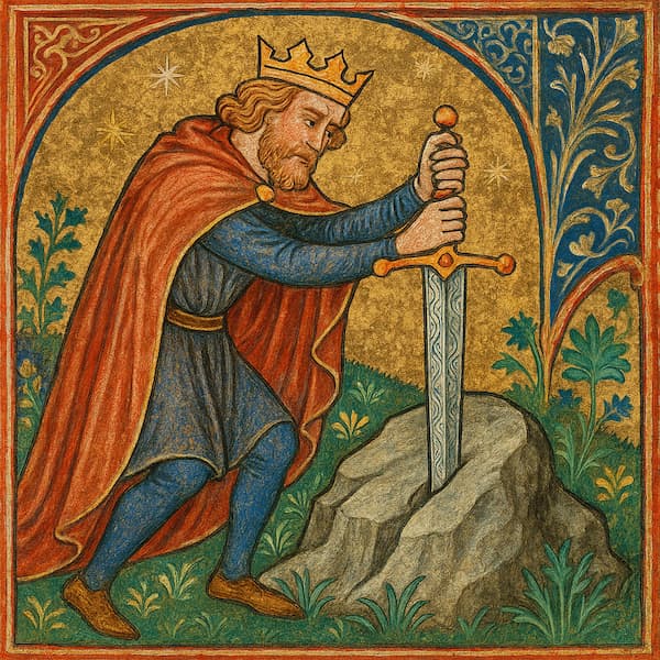 Excalibur: ¿espada mágica u obra maestra damasquinada? Las ilustraciones de esta sección han sido creadas mediante inteligencia artificial, bajo la dirección de nuestro equipo editorial.
Esta tecnología nos permite dar vida a escenas históricas o legendarias, respetando nuestra pasión por la autenticidad y la imaginación. 
#Terressens, donde las historias toman forma Excalibur: ¿espada mágica u obra maestra damasquinada?
Las ilustraciones de esta sección han sido creadas mediante inteligencia artificial, bajo la dirección de nuestro equipo editorial.
Esta tecnología nos permite dar vida a escenas históricas o legendarias, respetando nuestra pasión por la autenticidad y la imaginación.
#Terressens, donde las historias toman forma
