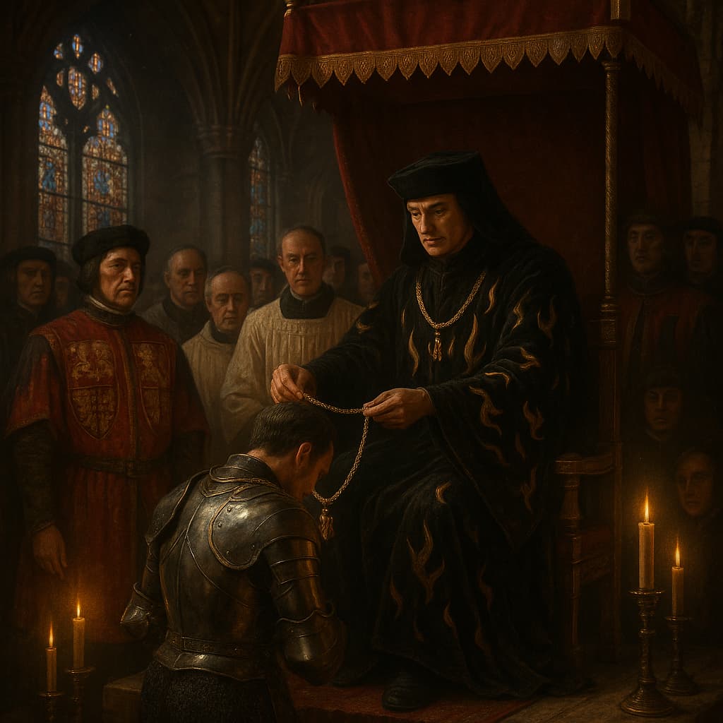 Cuando la caballería inventó la urbanidad occidental. Las ilustraciones de esta sección están creadas mediante inteligencia artificial, bajo la dirección de nuestro equipo editorial. Esta tecnología nos permite dar vida a escenas históricas o legendarias, respetando al mismo tiempo nuestra pasión por la autenticidad y lo imaginario. #Terressens, donde las historias toman forma