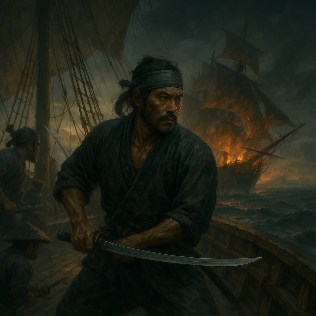 Piratas japoneses armados con katanas
Las ilustraciones de esta sección están creadas mediante inteligencia artificial, bajo la dirección de nuestro equipo editorial.
Esta tecnología nos permite dar vida a escenas históricas o legendarias, respetando nuestra pasión por la autenticidad y la imaginación.
#Terressens, donde las historias toman forma