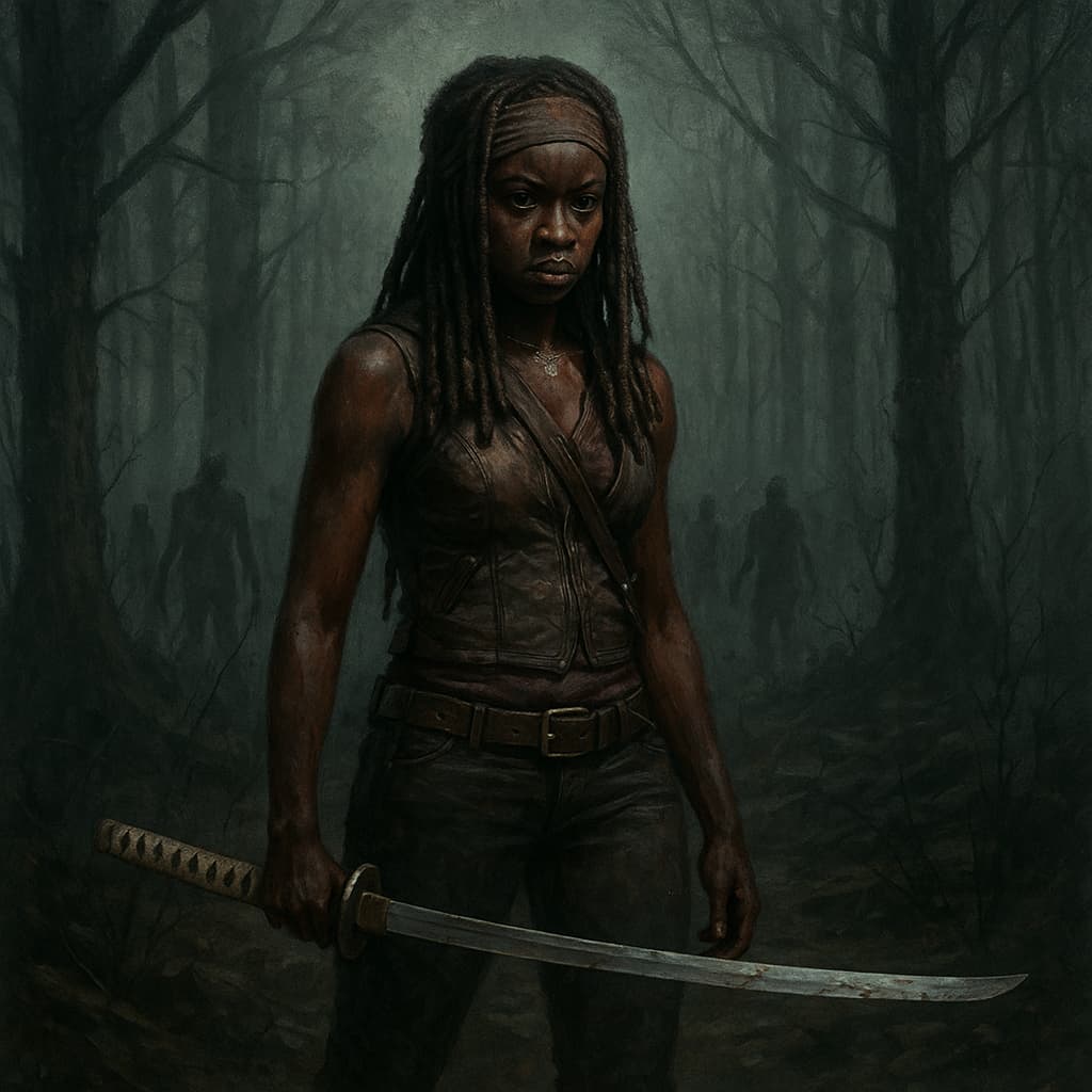 Michonne en un bosque postapocalíptico blandiendo su katana
Las ilustraciones de esta sección se han creado mediante inteligencia artificial, bajo la dirección de nuestro equipo editorial.
Esta tecnología nos permite dar vida a escenas históricas o legendarias, respetando nuestra pasión por la autenticidad y la imaginación.
#Terressens, donde las historias toman forma Michonne en un bosque postapocalíptico blandiendo su katana
Las ilustraciones de esta sección se han creado mediante inteligencia artificial, bajo la dirección de nuestro equipo editorial.
Esta tecnología nos permite dar vida a escenas históricas o legendarias, respetando nuestra pasión por la autenticidad y la imaginación.
#Terressens, donde las historias toman forma