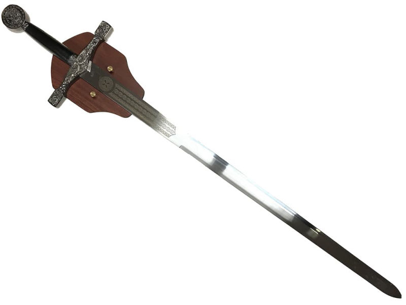 Excalibur, la espada del Rey Arturo, en su soporte mural Excalibur, la espada del Rey Arturo, en su soporte mural