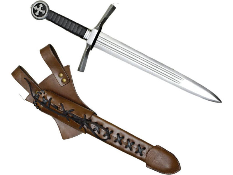 Daga de caballero medieval cruzado Daga de caballero medieval cruzado