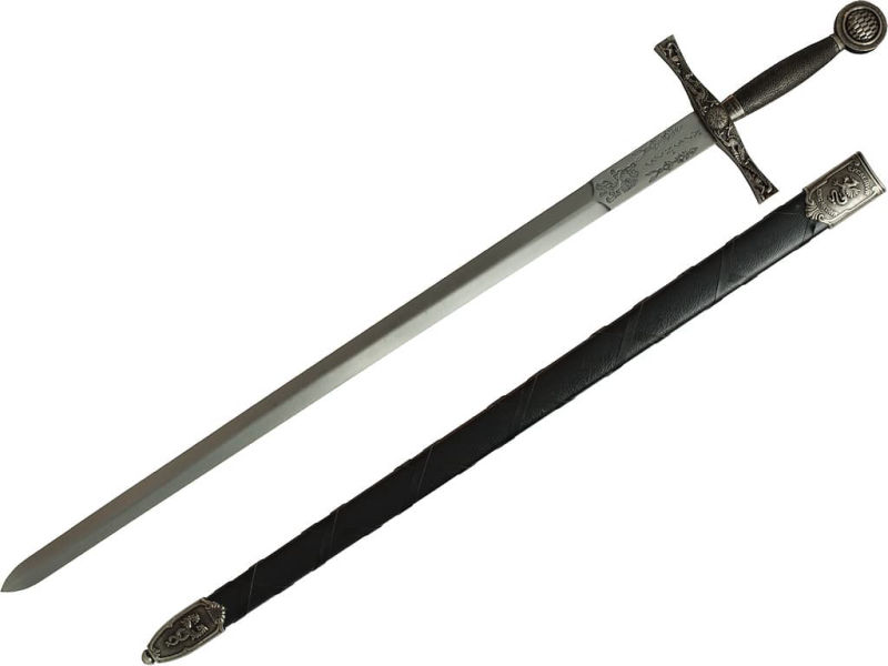 Excalibur, la espada del Rey Arturo, negra y plateada #Terressens