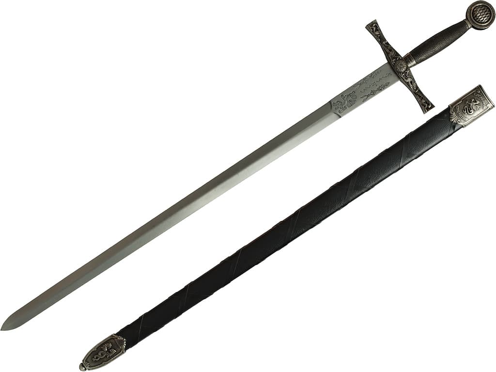 Excalibur, la espada del Rey Arturo, negra y plateada #Terressens