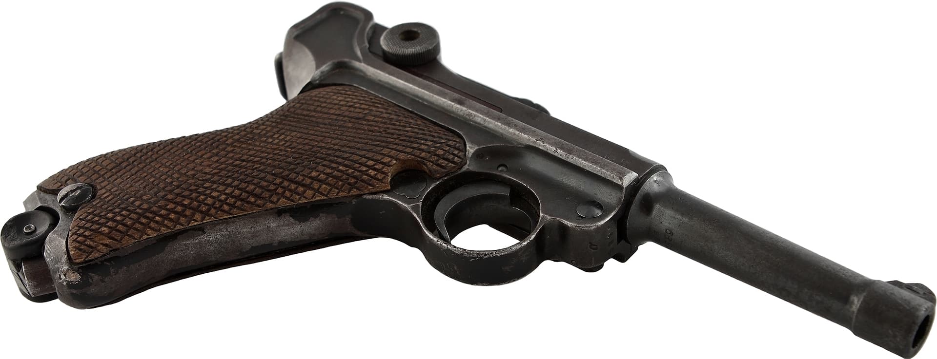 Pistola Luger P08 Parabellum, culata de madera #Terressens