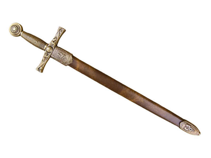 Ouvre-lettre / coupe-papier Excalibur, fourreau brun #Terressens Ouvre-lettre / coupe-papier Excalibur, fourreau brun #Terressens