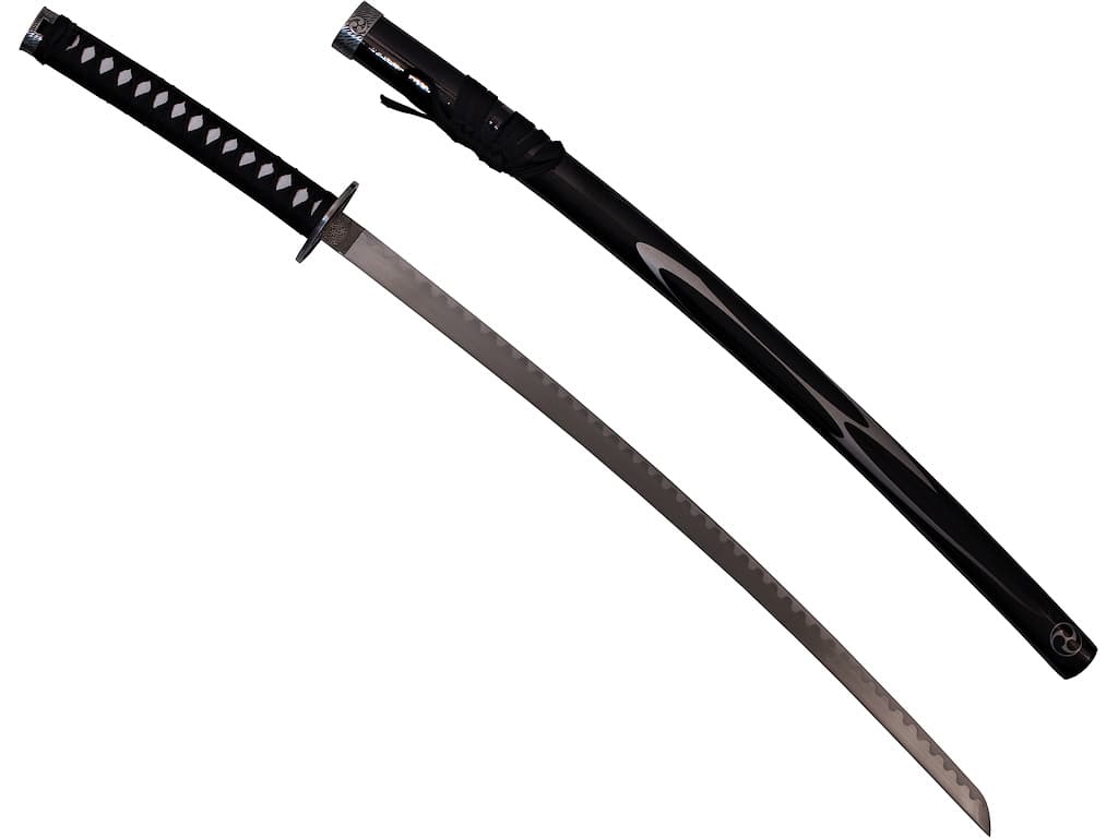 Katana noir Mitsu Tomoe Katana noir Mitsu Tomoe
