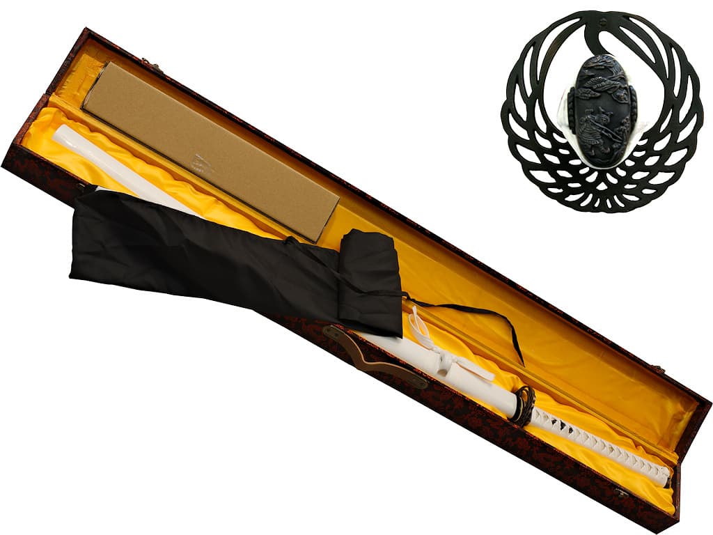 Katana blanc aiguisé « Neige éternelle » 復活 #Terressens Katana blanc aiguisé « Neige éternelle » 復活 #Terressens