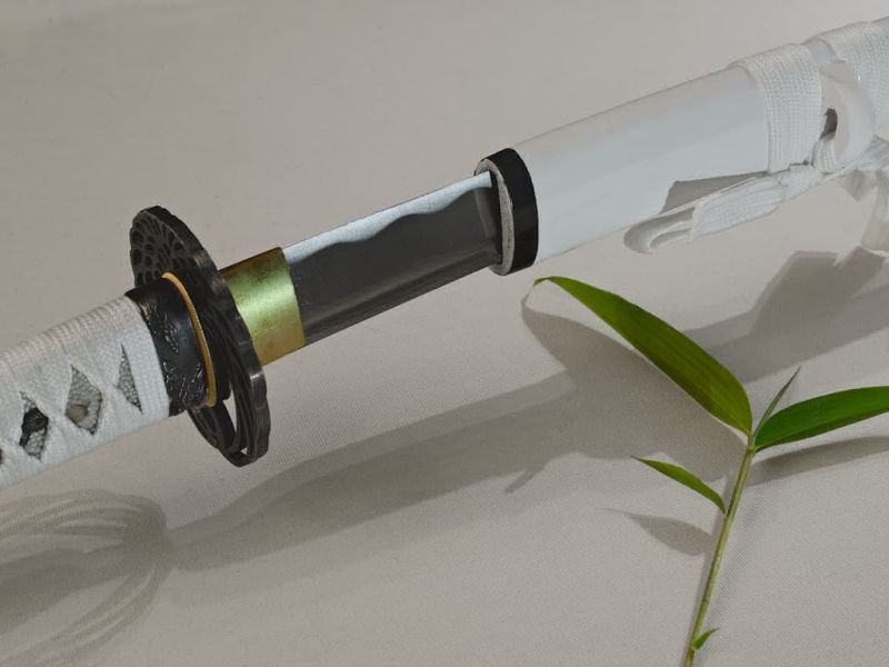 Katana blanc aiguisé « Neige éternelle » 復活 #Terressens Katana blanc aiguisé « Neige éternelle » 復活 #Terressens