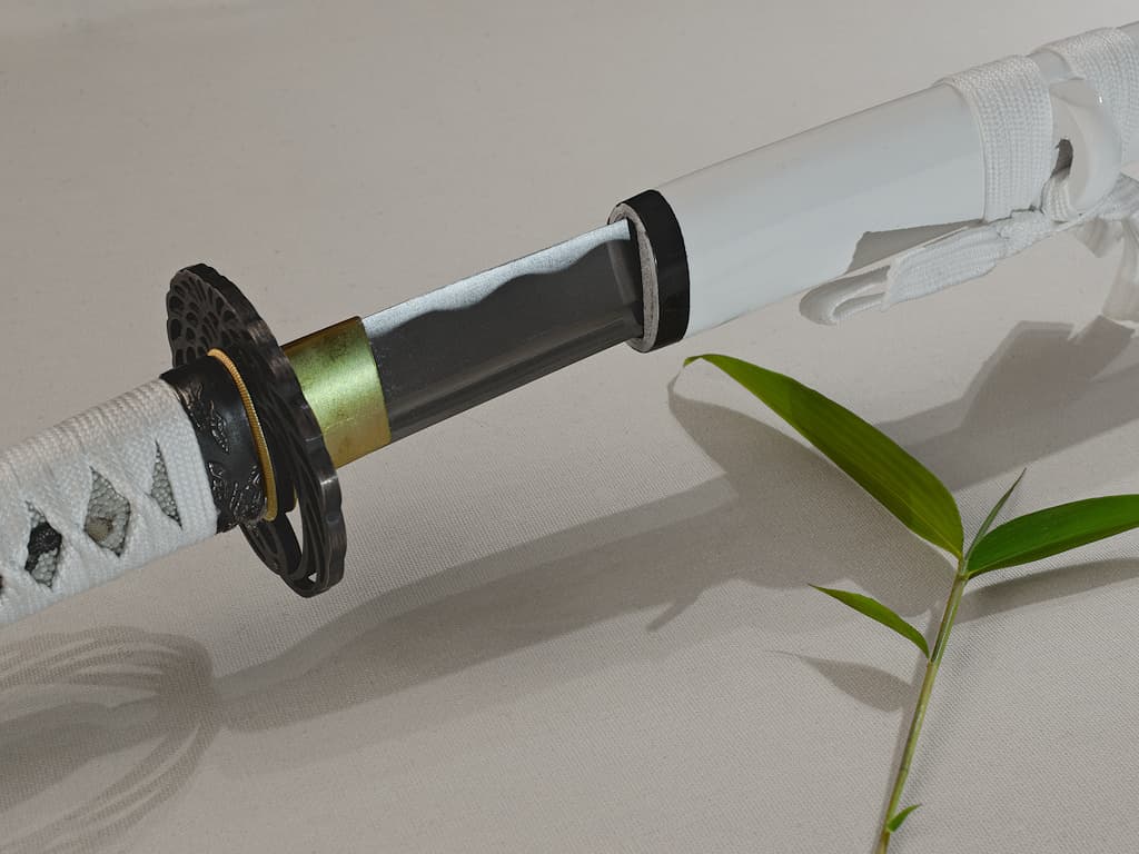 Katana blanc aiguisé « Neige éternelle » 復活 #Terressens Katana blanc aiguisé « Neige éternelle » 復活 #Terressens