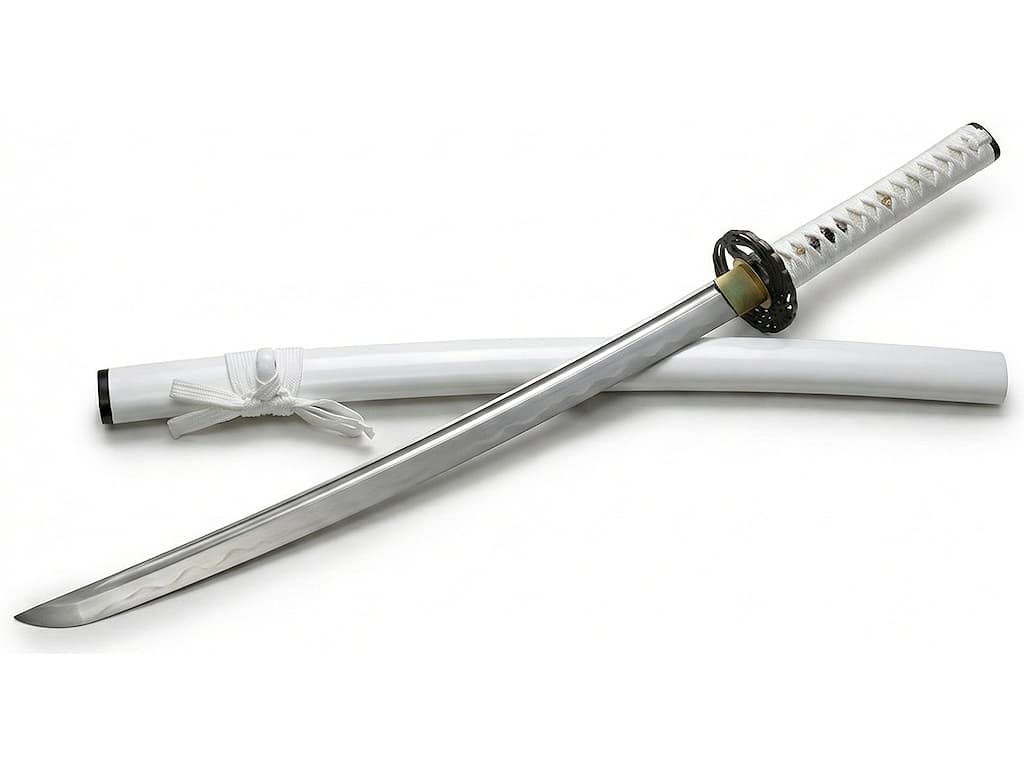 Katana blanc aiguisé « Neige éternelle » 復活 #Terressens Katana blanc aiguisé « Neige éternelle » 復活 #Terressens