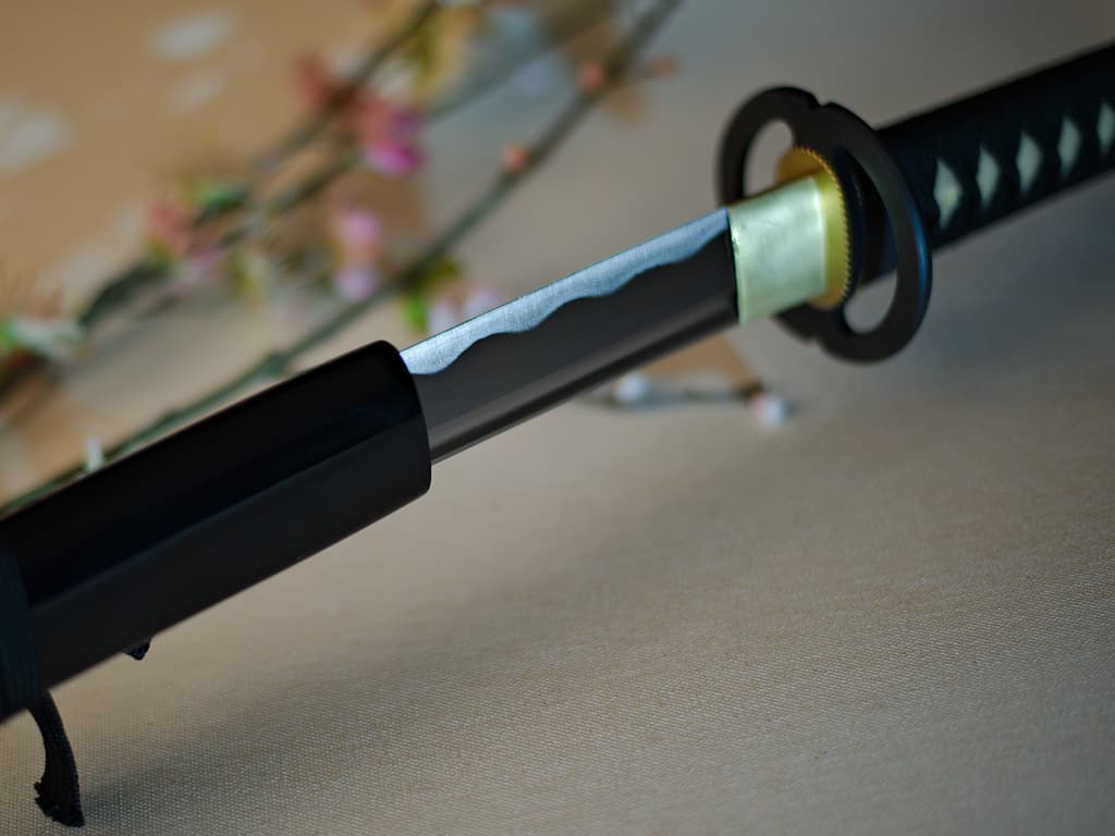 Katana aiguisé noir Miyamoto Musashi 宮本 武蔵 #Terressens Katana aiguisé noir Miyamoto Musashi 宮本 武蔵 #Terressens