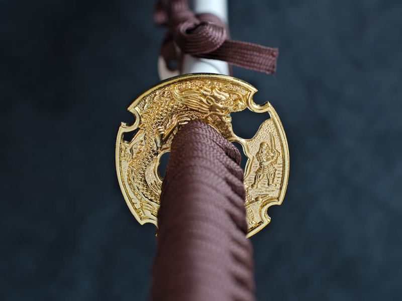 Katana de décoration « Dragon de Terre » #Terressens Katana de décoration « Dragon de Terre » #Terressens