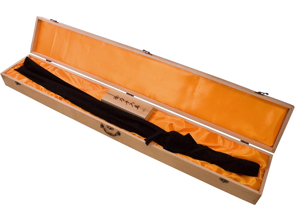Katana aiguisé forge Damas « Ketsueki » (血液, sang), tressages rouges #Terressens Katana aiguisé forge Damas « Ketsueki » (血液, sang), tressages rouges #Terressens