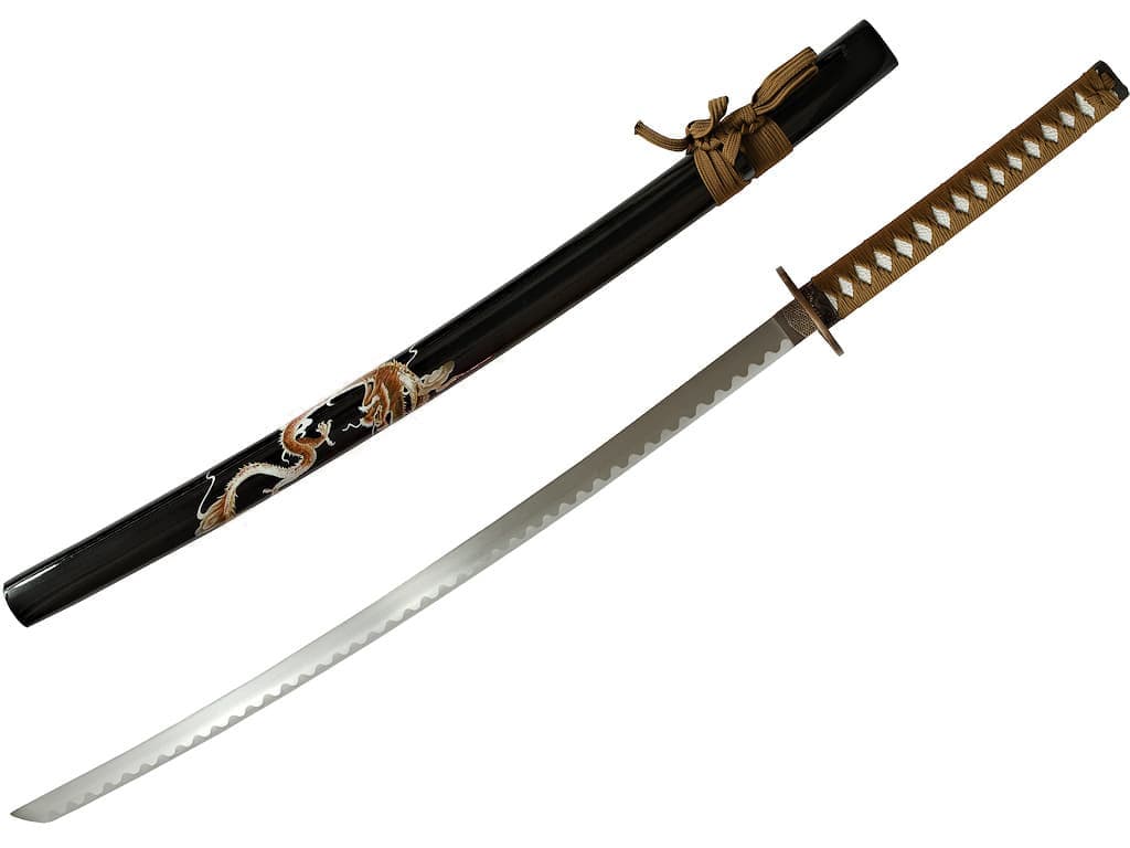 Katana de décoration « Dragon joueur » #Terressens Katana de décoration « Dragon joueur » #Terressens