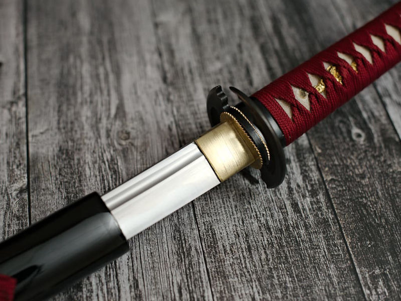 Katana « Griffes de dragon » rouge, Maru 1060 #Terressens Katana « Griffes de dragon » rouge, Maru 1060 #Terressens
