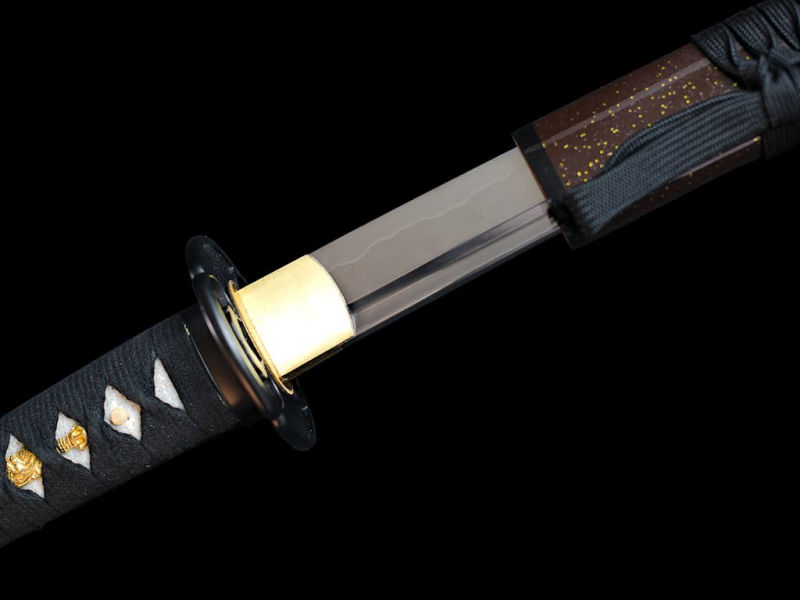 Katana aiguisé « Densei » (伝世), Maru 1065, trempe sélective #Terressens Katana aiguisé « Densei » (伝世), Maru 1065, trempe sélective #Terressens
