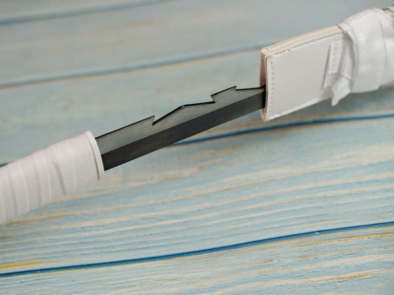 Katana de décoration « Dragon joueur » #Terressens Sabre d'Inosuke Hashibira, du manga Demon Slayer : Kimetsu No Yaiba #Terressens