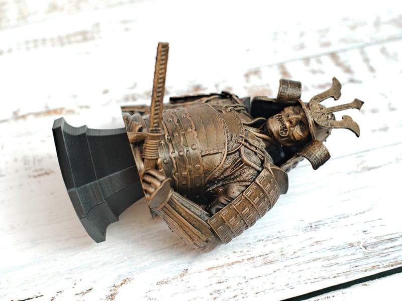 Buste de samouraï avec katana #Terressens Buste de samouraï avec katana #Terressens