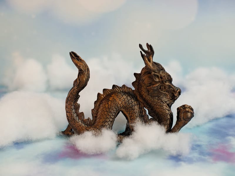 Statuette du Dragon céleste Tianlong #Terressens Statuette du Dragon céleste Tianlong #Terressens