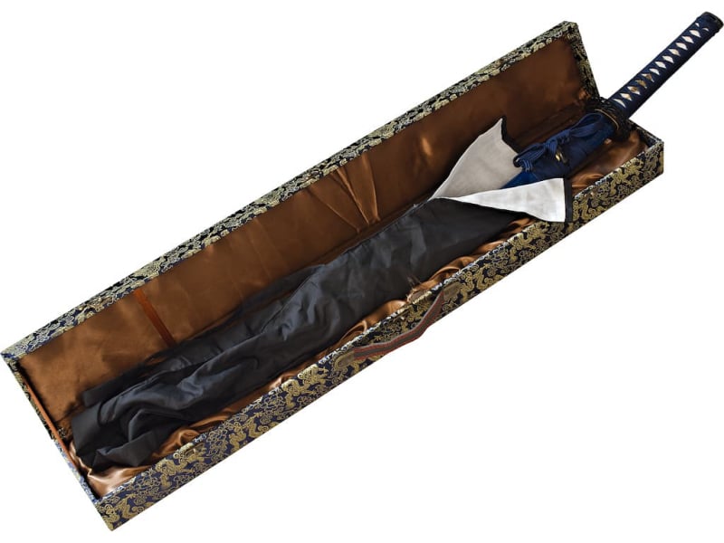 Wakizashi « Hoshizora » (星空 ciel étoilé), forge Damas, véritable hamon #Terressens Wakizashi « Hoshizora » (星空 ciel étoilé), forge Damas, véritable hamon #Terressens