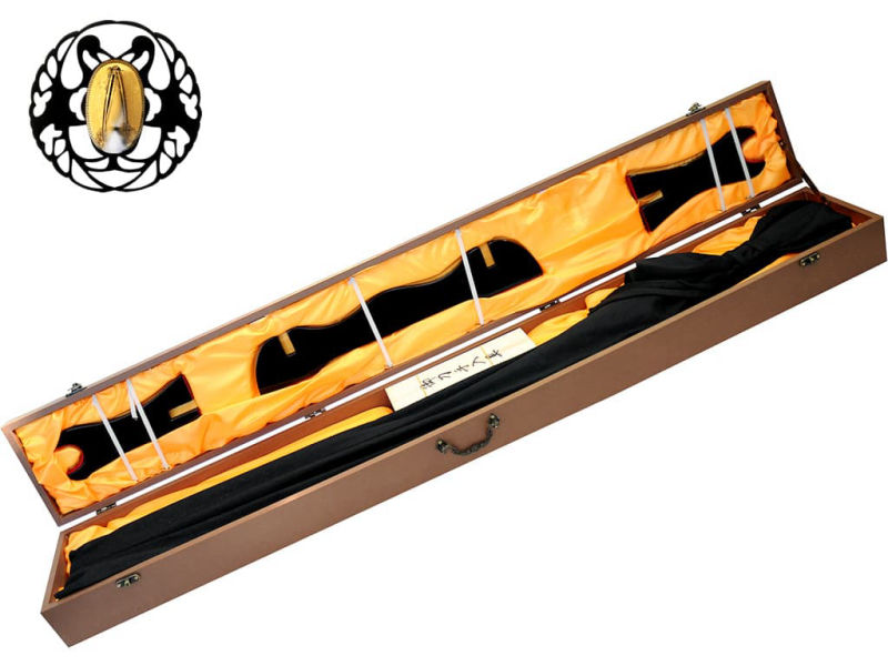 Katana Tierra Sagrada (聖地, Seichi), hoja afilada 1095, hamon genuino, trenzado marrón #Terressens Katana Tierra Sagrada (聖地, Seichi), hoja afilada 1095, hamon genuino, trenzado marrón #Terressens