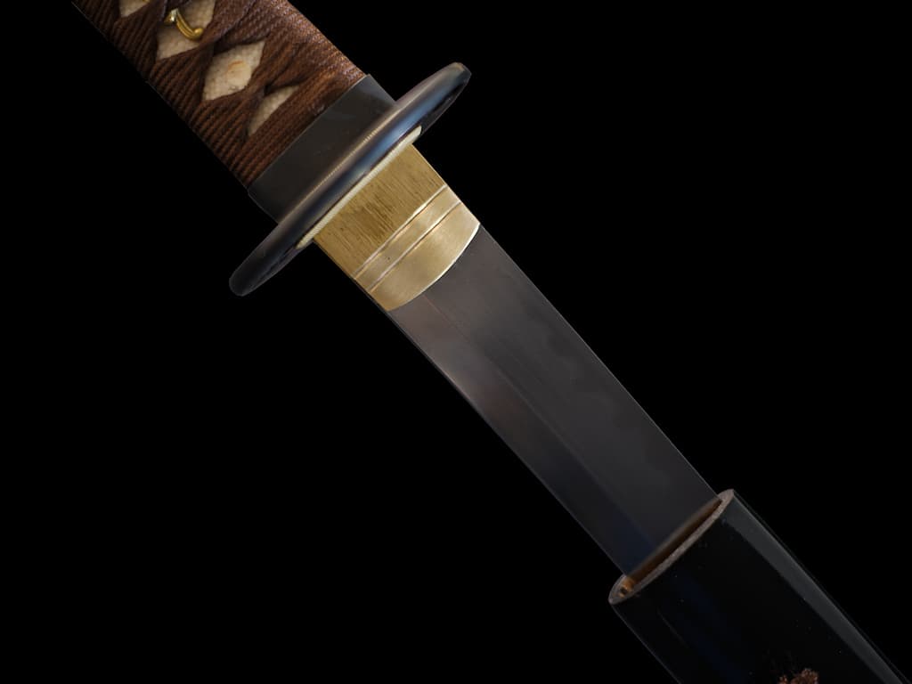 Katana Tierra Sagrada (聖地, Seichi), hoja afilada 1095, hamon genuino, trenzado marrón #Terressens Katana Tierra Sagrada (聖地, Seichi), hoja afilada 1095, hamon genuino, trenzado marrón #Terressens