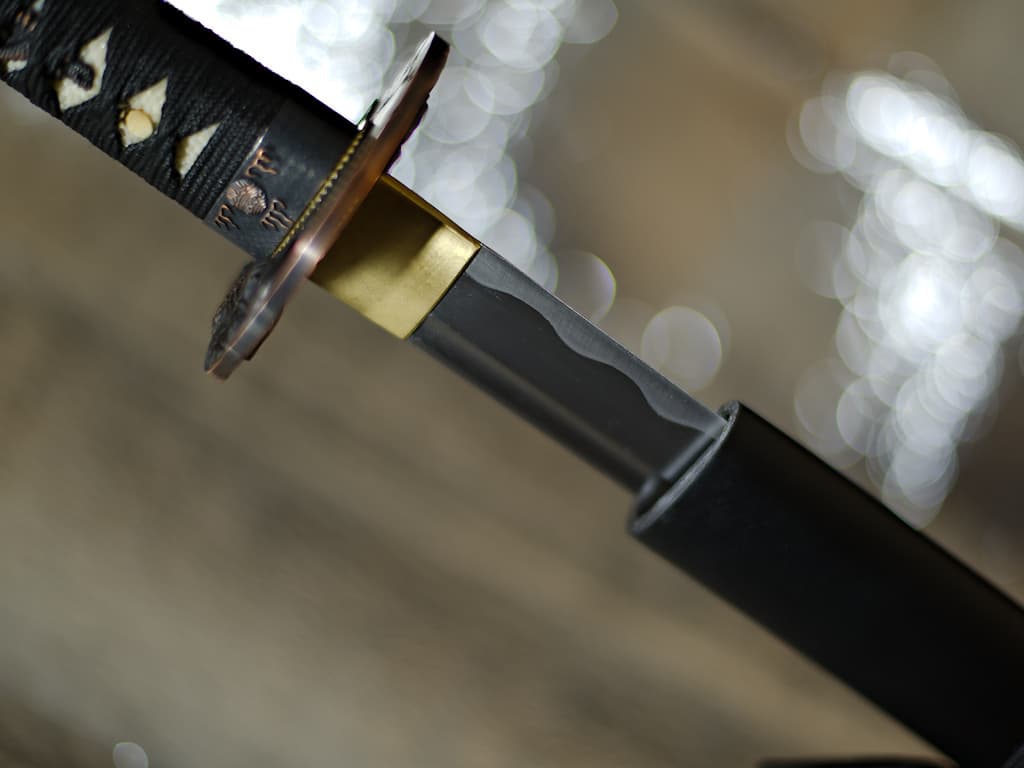 Katana Kettō afilada (決闘 duelo), saya (鞘) negro mate #Terressens Katana Kettō afilada (決闘 duelo), saya (鞘) negro mate #Terressens