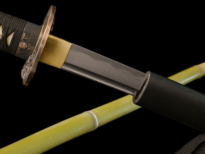 Katana Kettō afilada (決闘 duelo), saya (鞘) negro mate #Terressens Katana Kettō afilada (決闘 duelo), saya (鞘) negro mate #Terressens