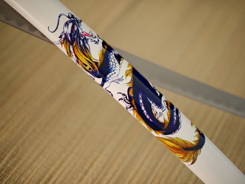 Katana de coleccionista "Snow Dragon" #Terressens