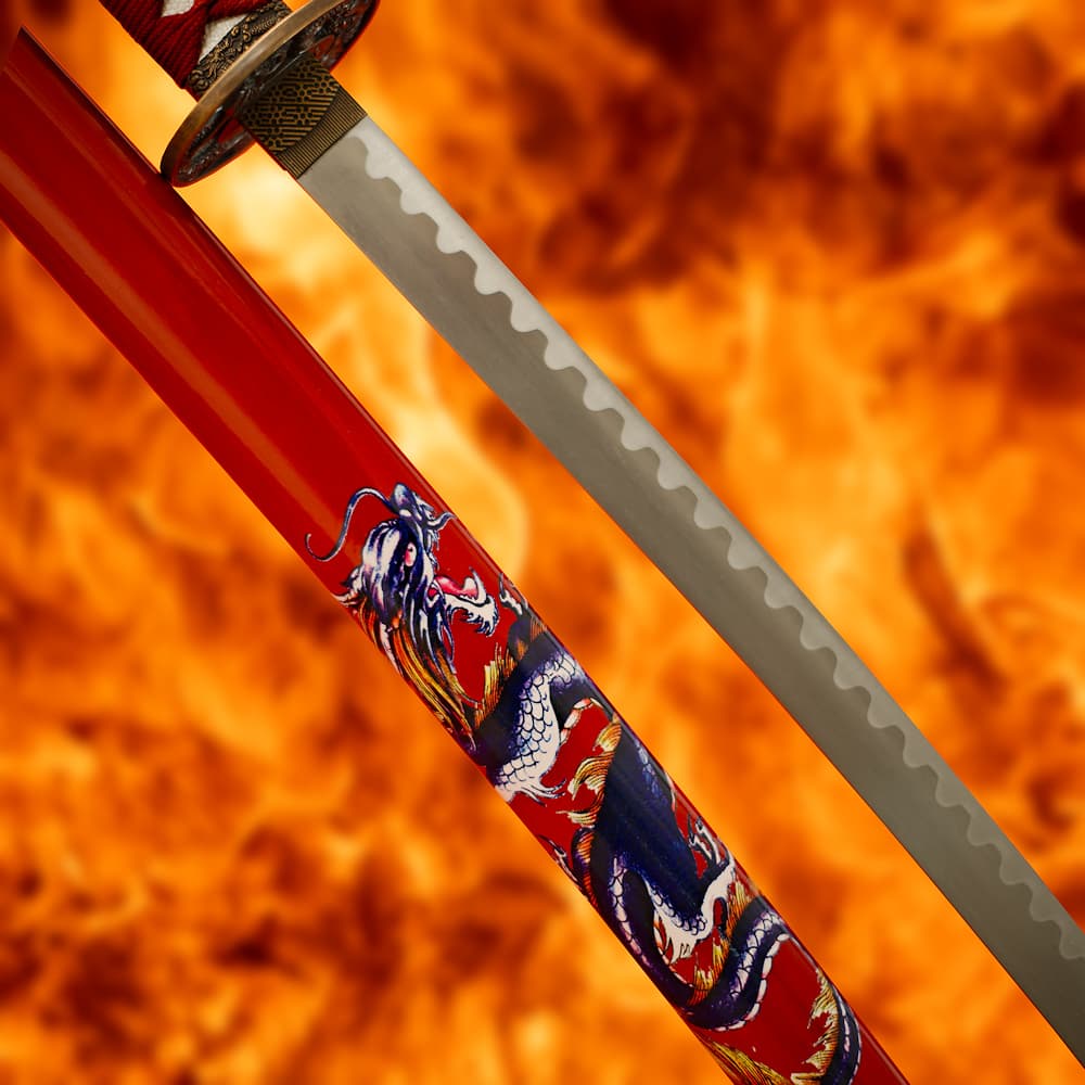 Katana de decoración "Dragón de fuego" #Terressens Katana de decoración "Dragón de fuego" #Terressens