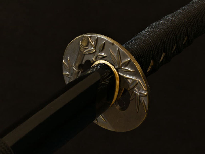 Katana afilada "Bushi" (武士 samurái, guerrero), hoja grabada (las 7 virtudes del Bushidō) #Terressens Katana afilada "Bushi" (武士 samurái, guerrero), hoja grabada (las 7 virtudes del Bushidō) #Terressens