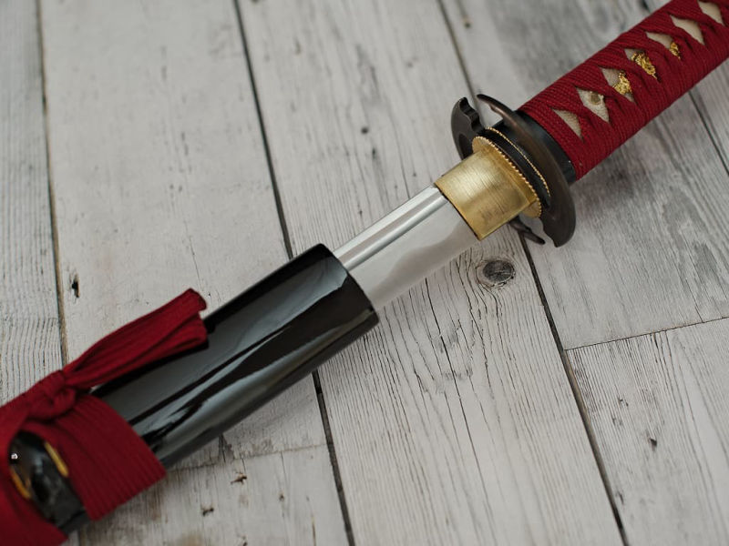 Katana "Garras de dragón" roja, Maru 1060 #Terressens