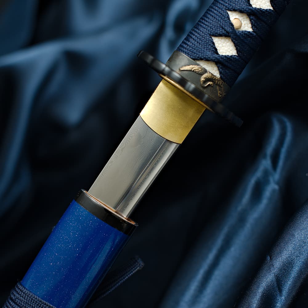 Katana "Hoshizora" (星空 cielo estrellado), forja de Damasco, hamon auténtico #Terressens