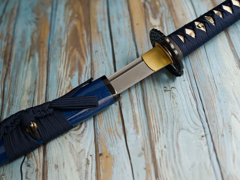 Katana "Hoshizora" (星空 cielo estrellado), forja de Damasco, hamon auténtico #Terressens Katana "Hoshizora" (星空 cielo estrellado), forja de Damasco, hamon auténtico #Terressens