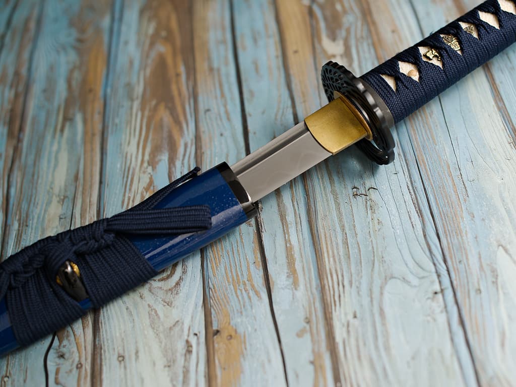 Katana "Hoshizora" (星空 cielo estrellado), forja de Damasco, hamon auténtico #Terressens Katana "Hoshizora" (星空 cielo estrellado), forja de Damasco, hamon auténtico #Terressens