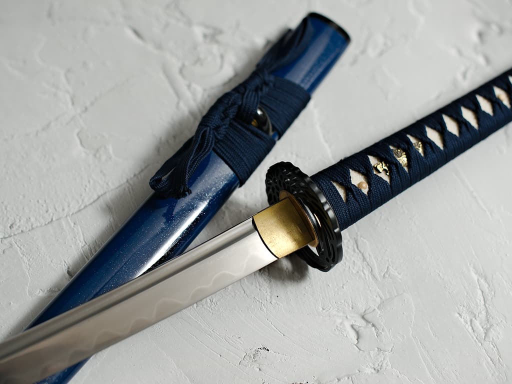 Katana "Hoshizora" (星空 cielo estrellado), forja de Damasco, hamon auténtico #Terressens Katana "Hoshizora" (星空 cielo estrellado), forja de Damasco, hamon auténtico #Terressens