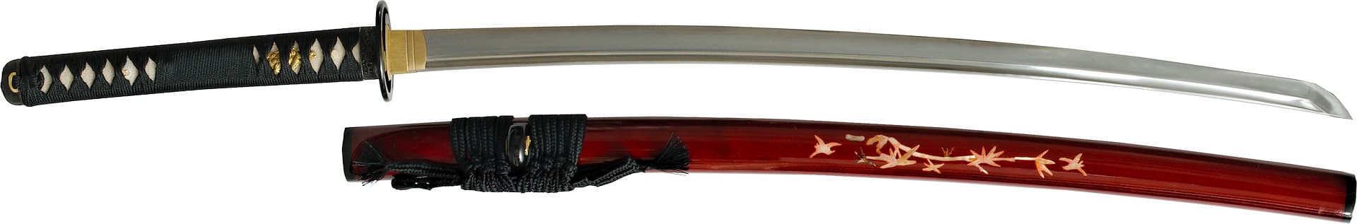Katana "Kouryuu" (興隆, floración, florecimiento, crecimiento, desarrollo), decoración de bambú y colibrí, forja Soshu Kitae, hamon real, afilada a mano #Terressens