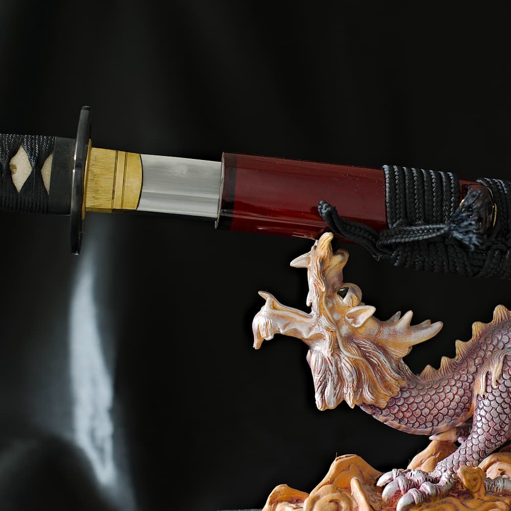 Katana afilada "Kirinketsu" (麒麟血 sangre de dragón), Soshu Kitae, templado selectivo #Terressens