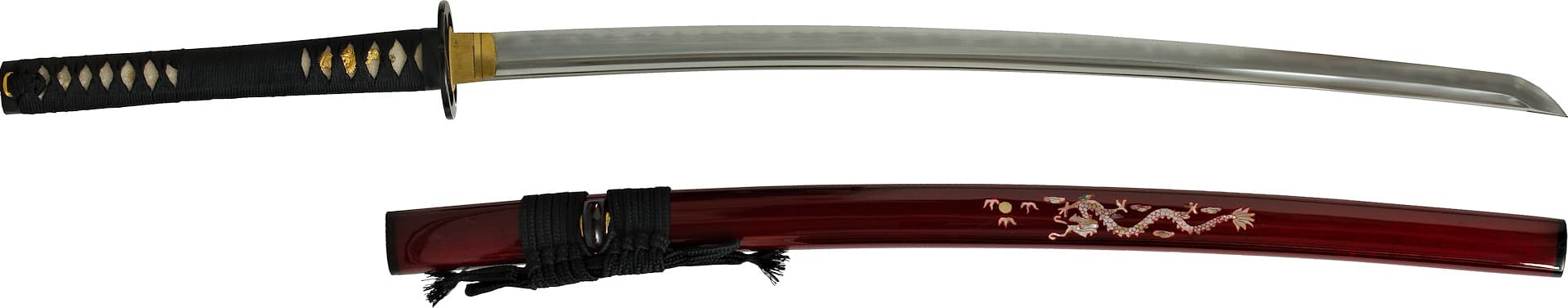Katana afilada "Kirinketsu" (麒麟血 sangre de dragón), Soshu Kitae, templado selectivo #Terressens