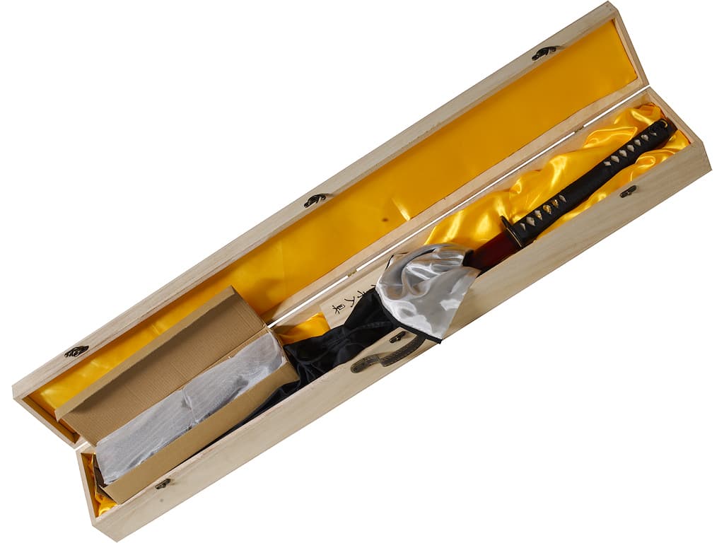 Katana afilada "Kirinketsu" (麒麟血 sangre de dragón), Soshu Kitae, templado selectivo #Terressens