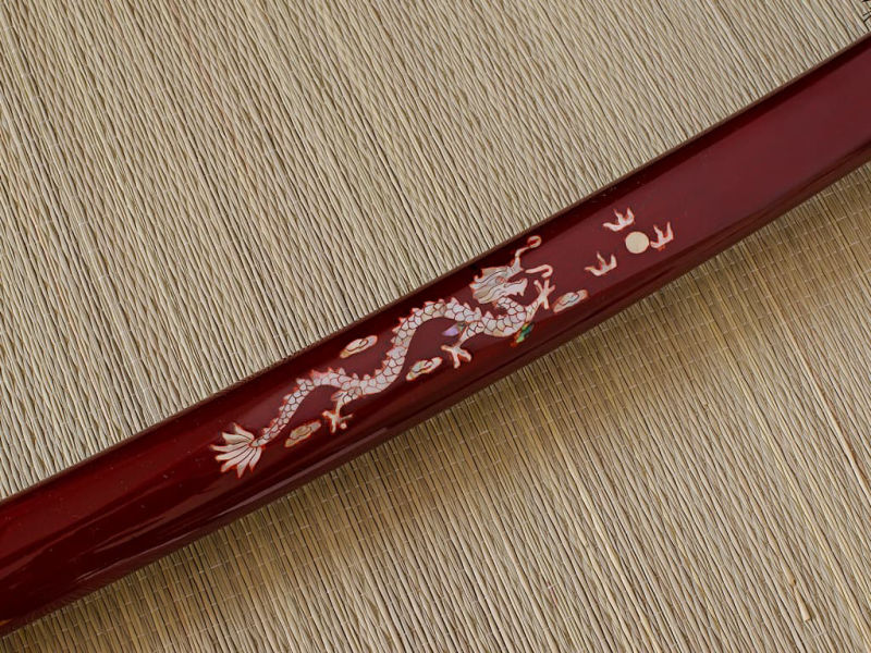 Katana afilada "Kirinketsu" (麒麟血 sangre de dragón), Soshu Kitae, templado selectivo #Terressens